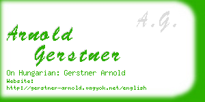 arnold gerstner business card